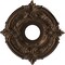Ekena Millwork Attica PVC Ceiling Medallion (Canopies up to 5"), 13"OD x 3 1/2"ID x 3/4"P, Metallic Antique Brass CMP13ATCAB - alternate 1